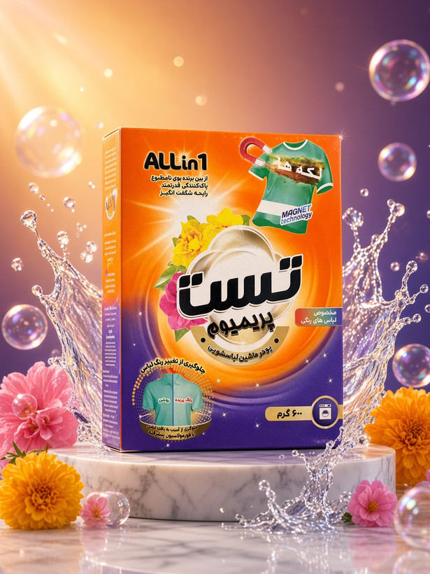پودر لباسشویی ماشینی پرمیوم تست
